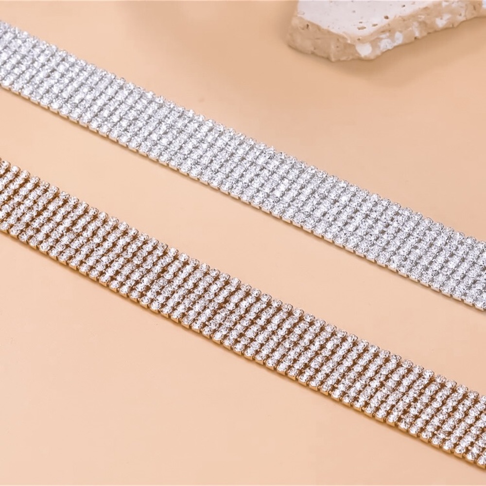 ⚜️𝟯𝟬%𝗢𝗙𝗙 𝗯𝘂𝗻𝗱𝗹𝗲𝘀 𝟯+⚜️ NEW 2 Layered Long Drop Rhinestone Necklace - Picture 4 of 15